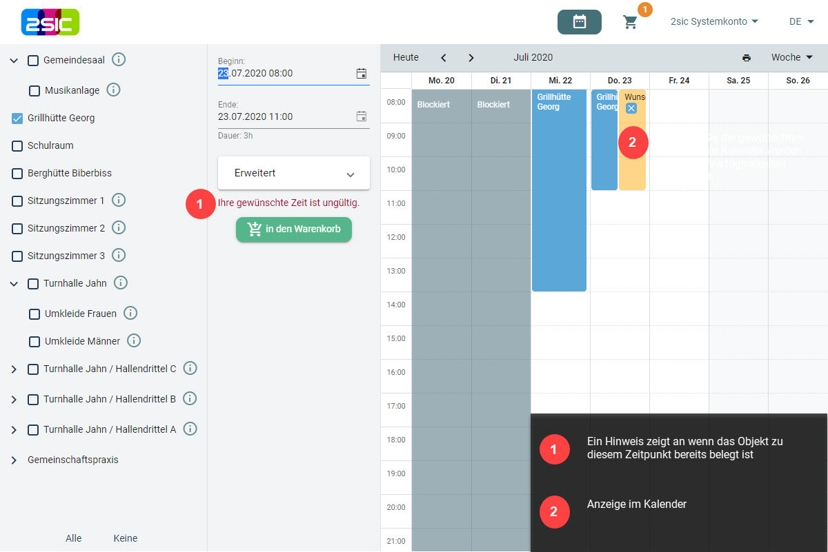 Provisorische Sperrung